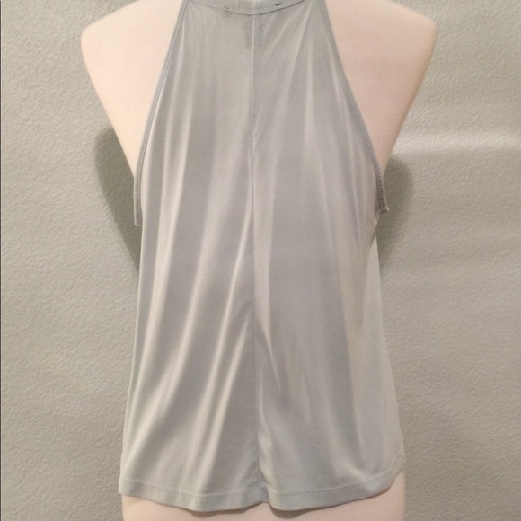 Mint Green Sleeveless Lace-up Front Cami Tank, M - Picture 6 of 7
